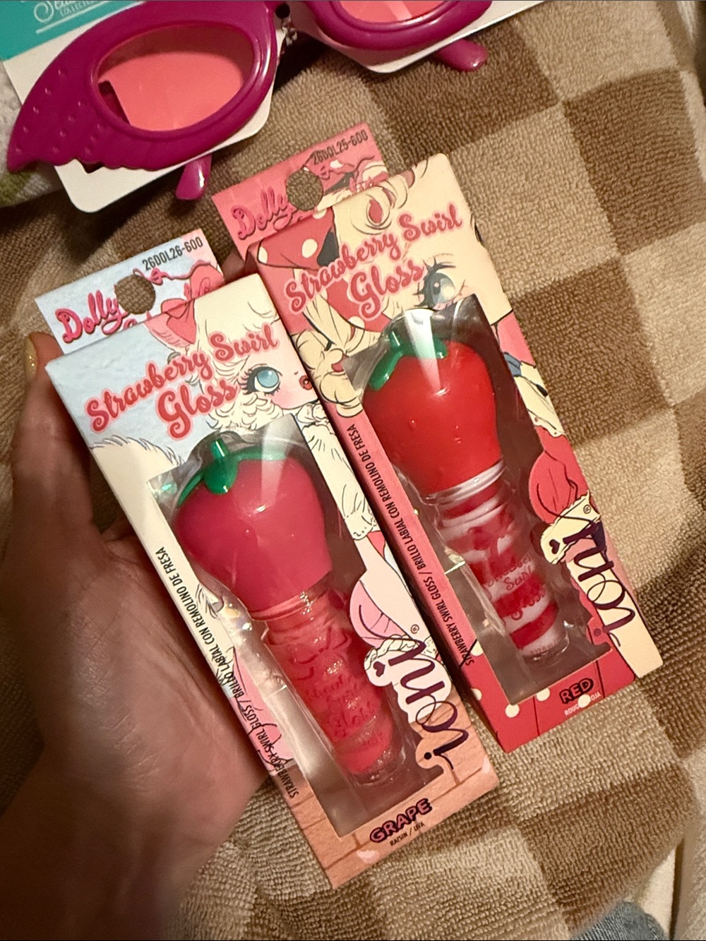 Dollcake Strawberry Swirl Gloss Lip Gloss - Pink or Red